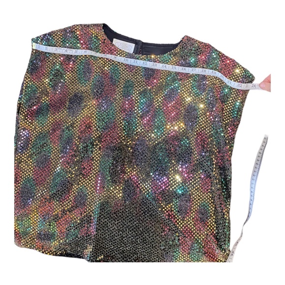 Vintage disco sparkly top. Fits like a M/L - Picture 10 of 16